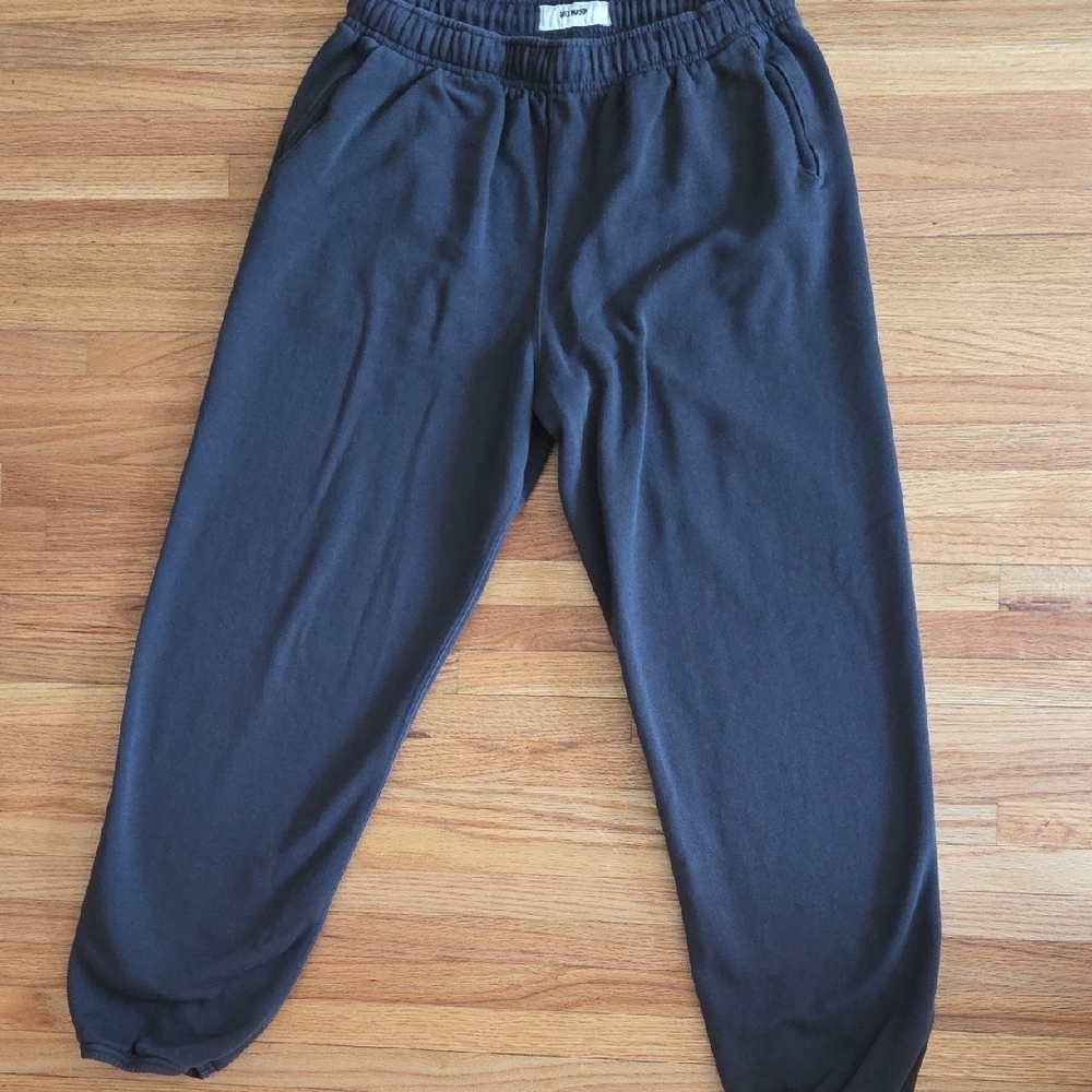 Buck Mason Vintage Interloop Black Jogger Sweatpants medium